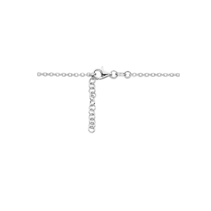 necklace heart and infinity 42 + 3 cm silver rhodium plated