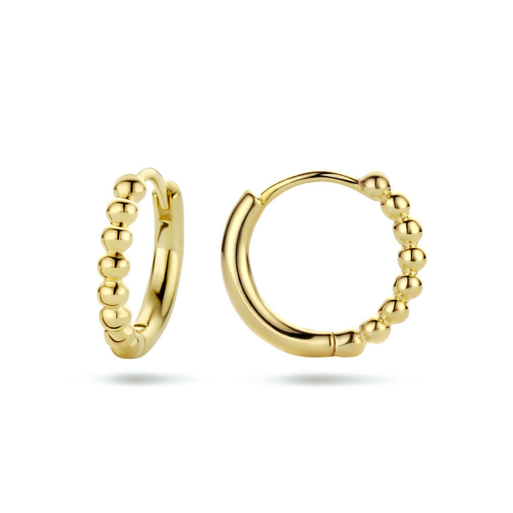 earrings balls 1 micron silver gold plated (yellow)