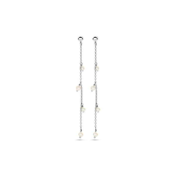 earrings pearl silver rhodium plated