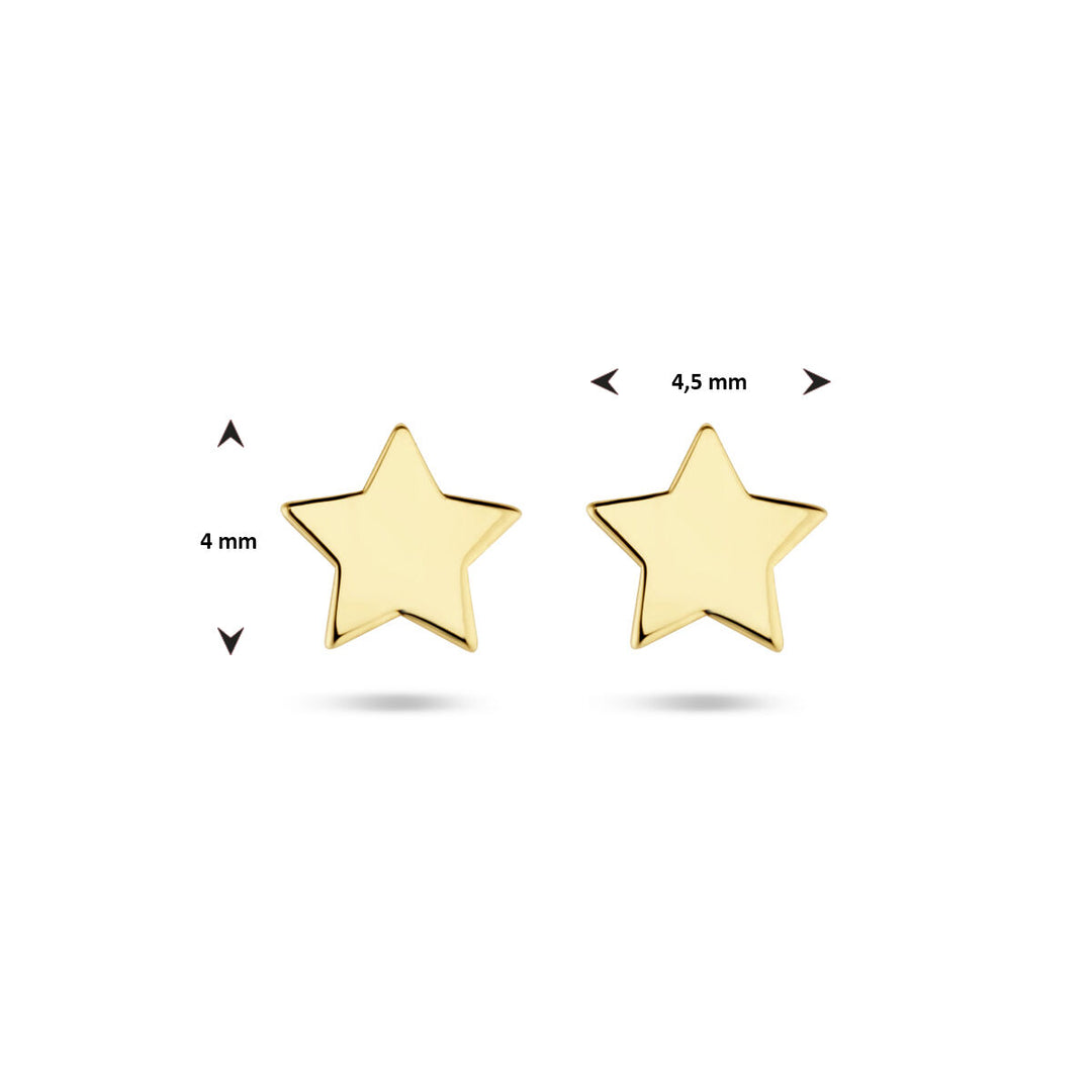 star stud earrings 14K yellow gold