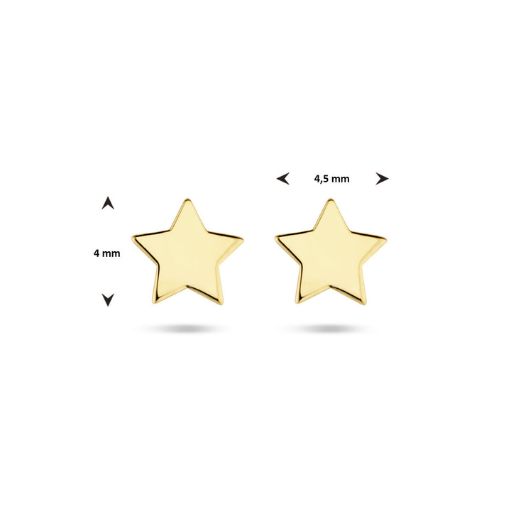 star stud earrings 14K yellow gold