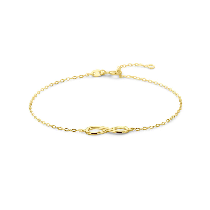 Gold bracelet ladies infinity 14K
