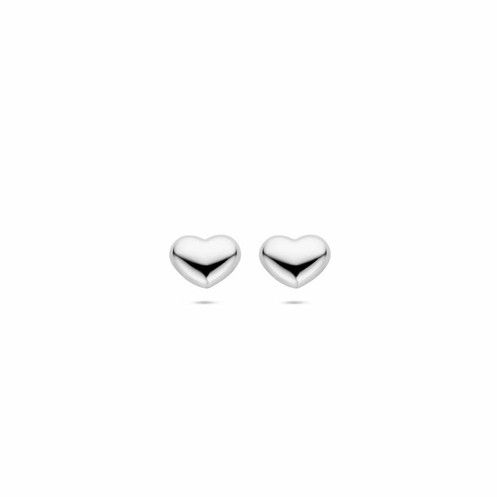 oorknoppen hartje 8,5 mm zilver gerhodineerd
