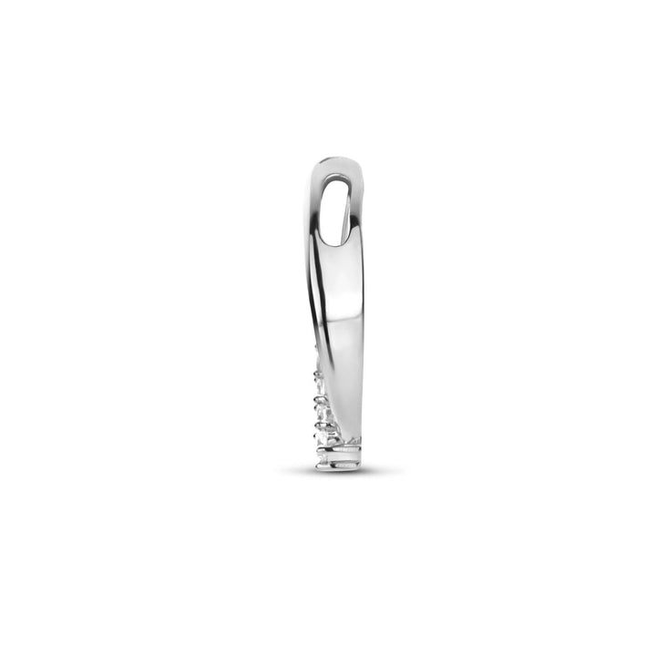 pendant zirconia silver rhodium plated