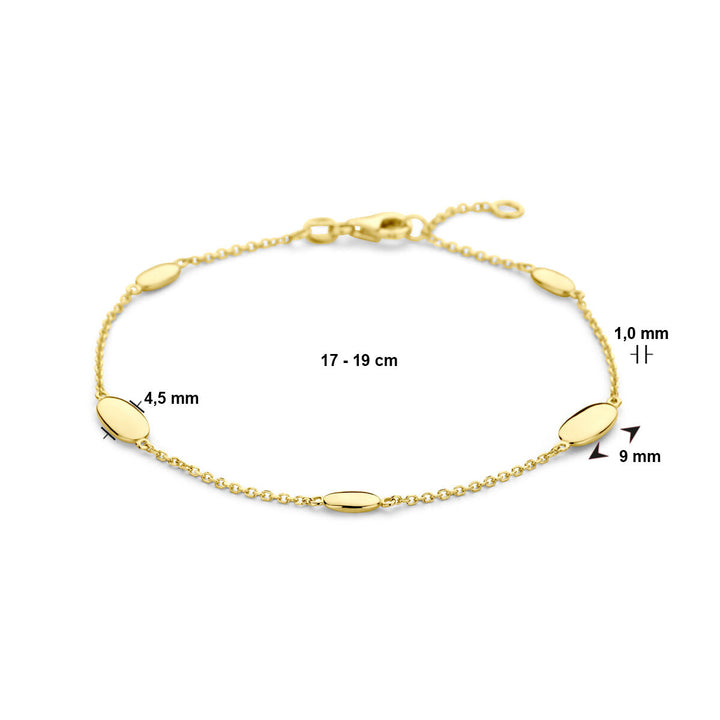 Gold bracelet ladies panther 14K