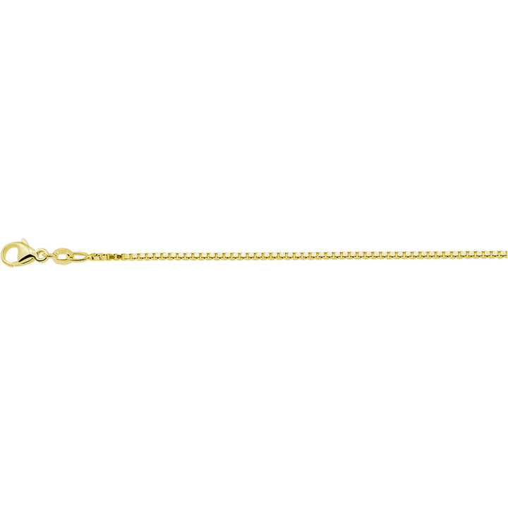 necklace venetian 1.3 mm 3 micron silver gold plated (yellow)