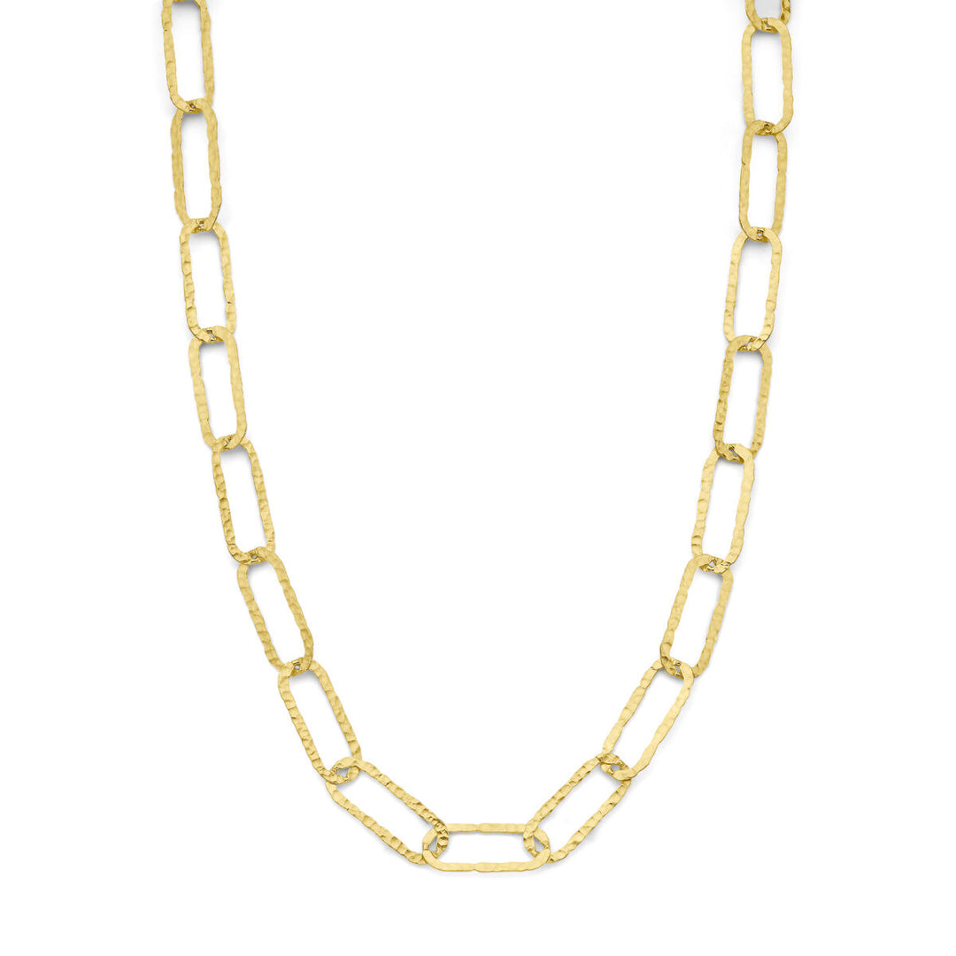 collier paperclip 10,8 mm 49 cm 3 micron zilver verguld (geel)