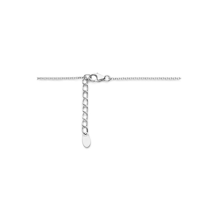 diamond necklace 0.02ct j p1 42 + 3 cm silver rhodium plated