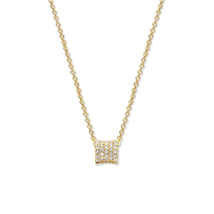 Geelgouden Collier met Diamant - 14 Karaat Verfijnde Luxe