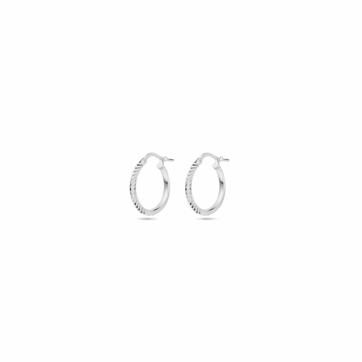 earrings diamond-plated silver rhodium-plated