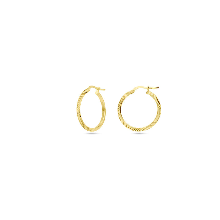 earrings diamond-plated 1 micron silver gold-plated (yellow)