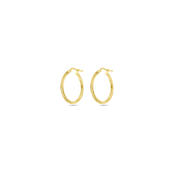 earrings diamond-plated 1 micron silver gold-plated (yellow)