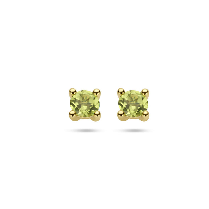 ear studs peridot 14K yellow gold