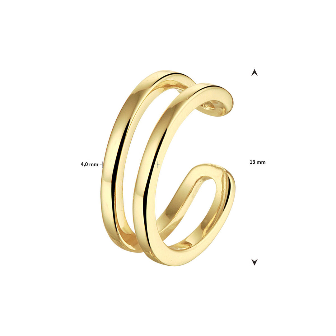 earcuff 1 micron silver gold plated (yellow)