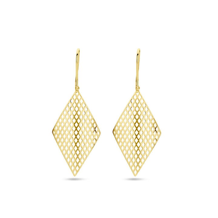 Van der Kooij Collection - earrings diamond French hook 14K yellow gold