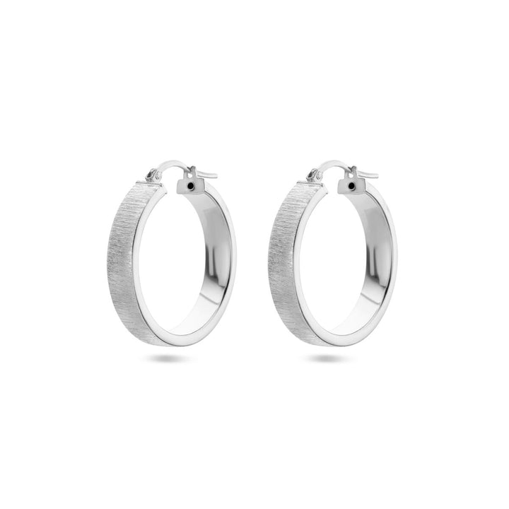 earrings poly/matte silver rhodium plated