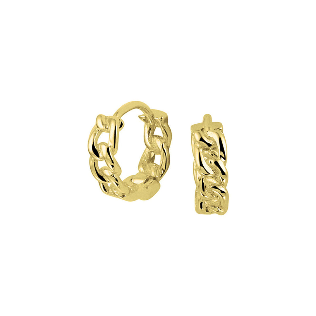 klapoorringen 1 micron zilver verguld (geel)