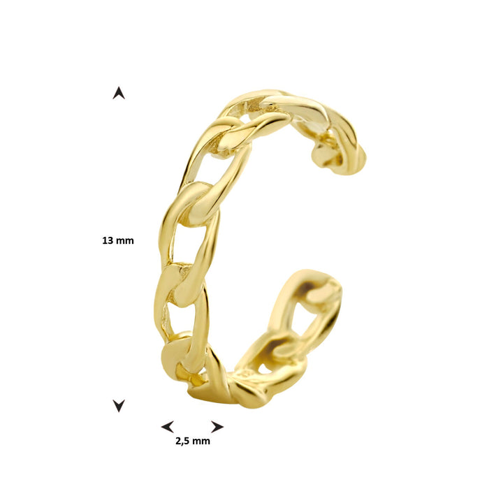 earcuff link 1 micron silver gold plated (yellow)