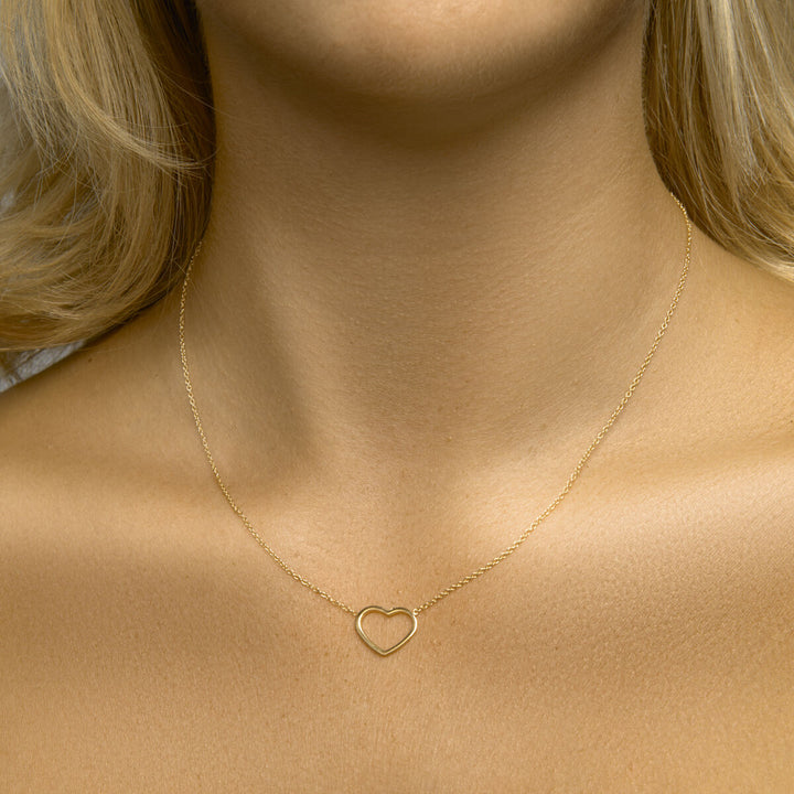collier hart 41 + 5 cm 3 micron zilver verguld (geel)