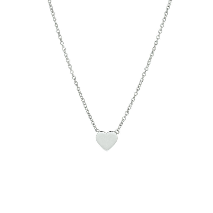 necklace heart 41 + 5 cm silver rhodium plated