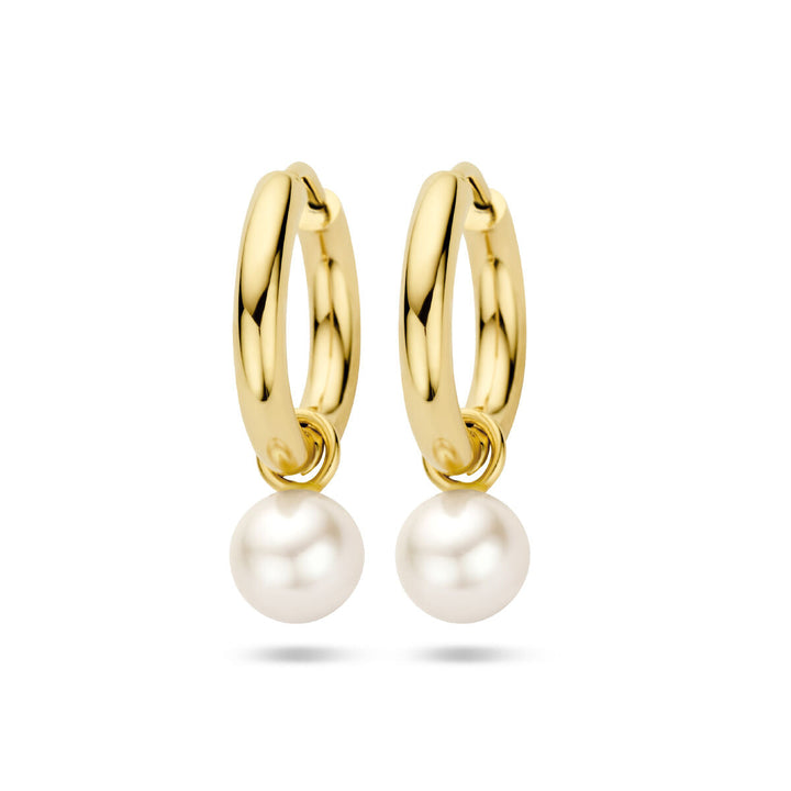 drop earrings pearl 14K yellow gold