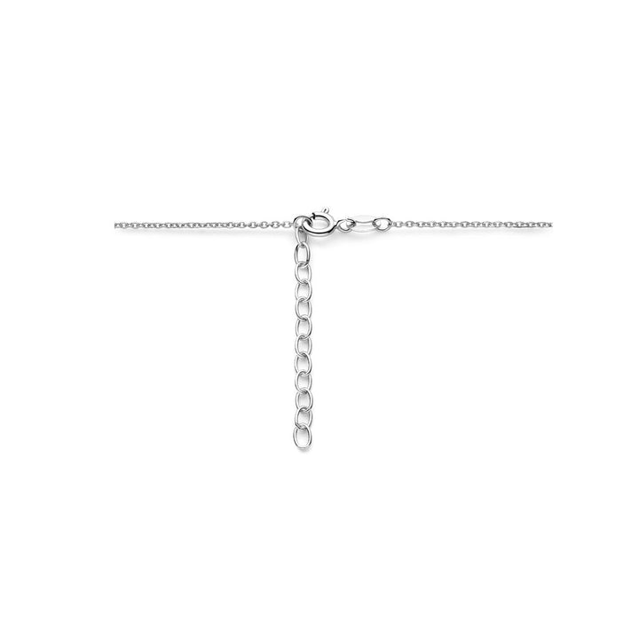 collier hartjes 1,3 mm 41 + 4 cm zilver gerhodineerd