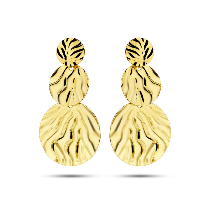 earrings relief 1 micron silver gold plated (yellow)