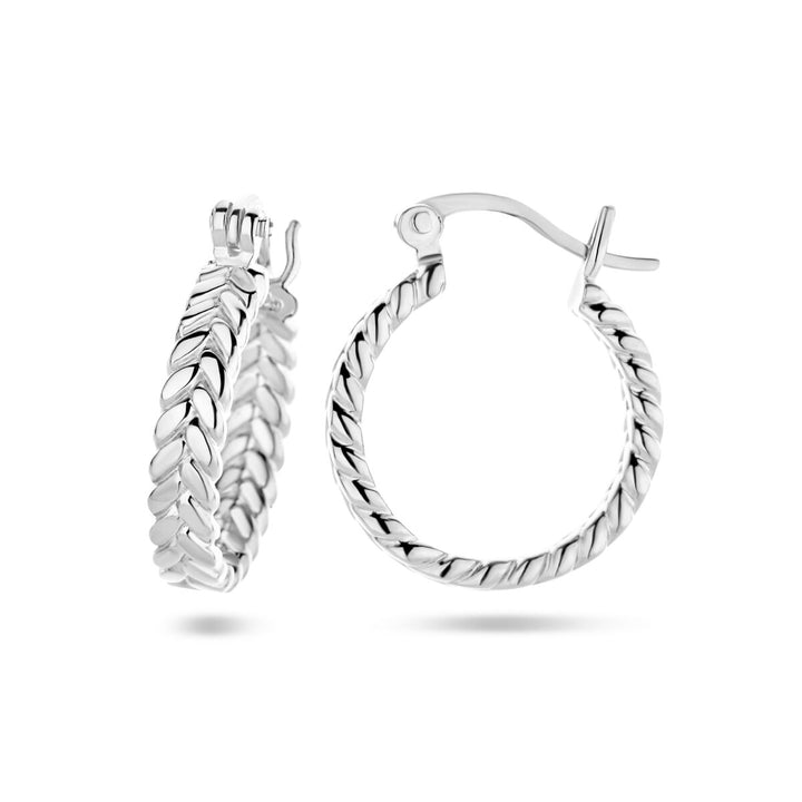 earrings spring motif silver rhodium plated