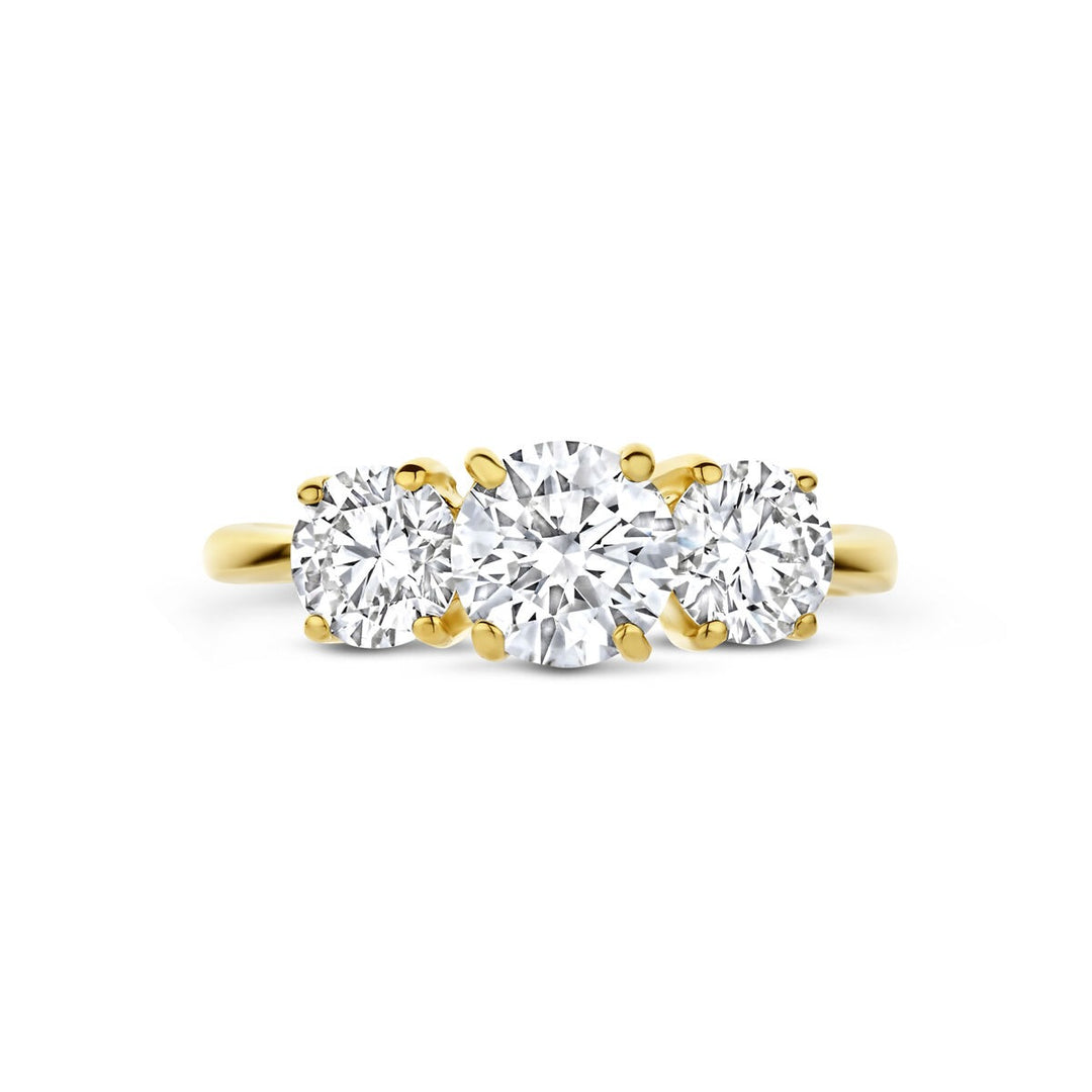 14k Geelgouden ring met lab grown diamant – inclusief certificaat