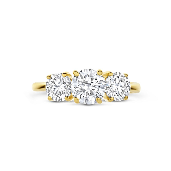14k Geelgouden ring met lab grown diamant – inclusief certificaat
