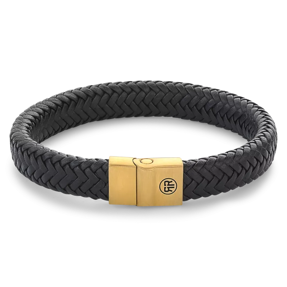 Full Metal Herringbone Black Gold