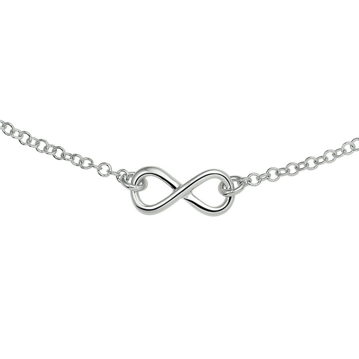 necklace infinity 40 + 4 cm silver rhodium plated