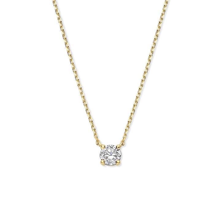 zirconia necklace 40 - 42 - 44 cm 14K yellow gold