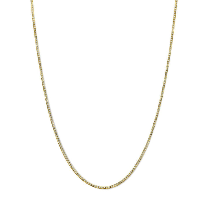tennis necklace lab grown diamond 2.00ct g si 1.9 mm 42 cm 14K yellow gold
