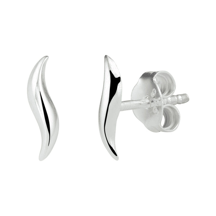 ear studs silver white