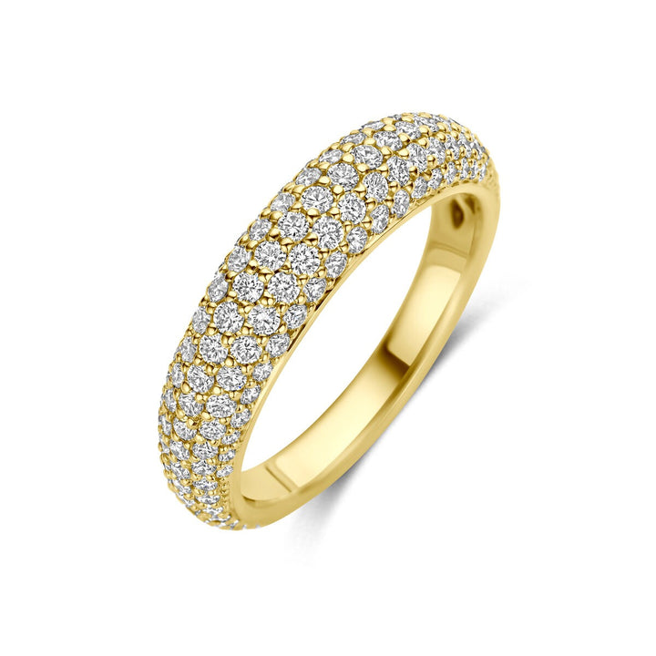 14k geelgouden ring met diamant