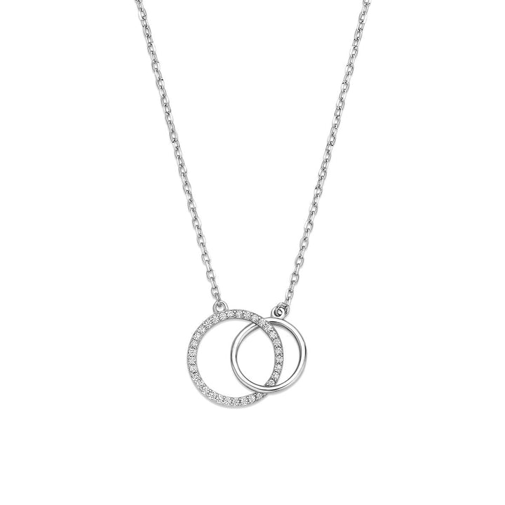 Gerhodineerd Zilveren Collier met Zirkonia
