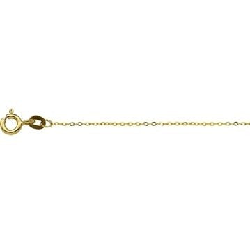 Anker dames collier 9k geelgoud – verfijnd en verstelbaar 1,0 mm 41 - 43 - 45 cm