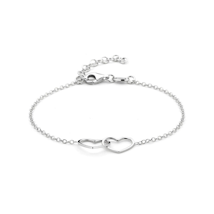 bracelet heart 16 + 3 cm silver rhodium plated