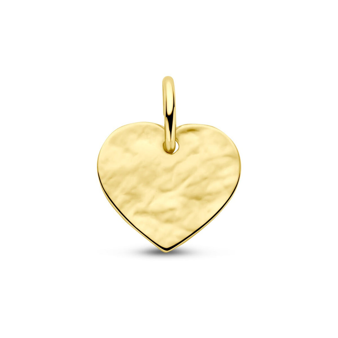 14k geelgouden graveerhanger hart – symbool van liefde