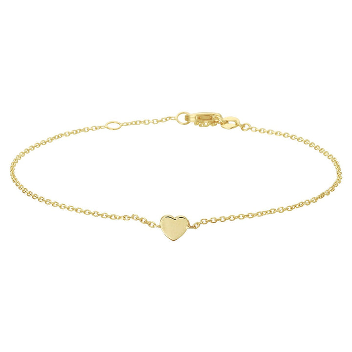 bracelet heart 17 - 18.5 cm 14K yellow gold