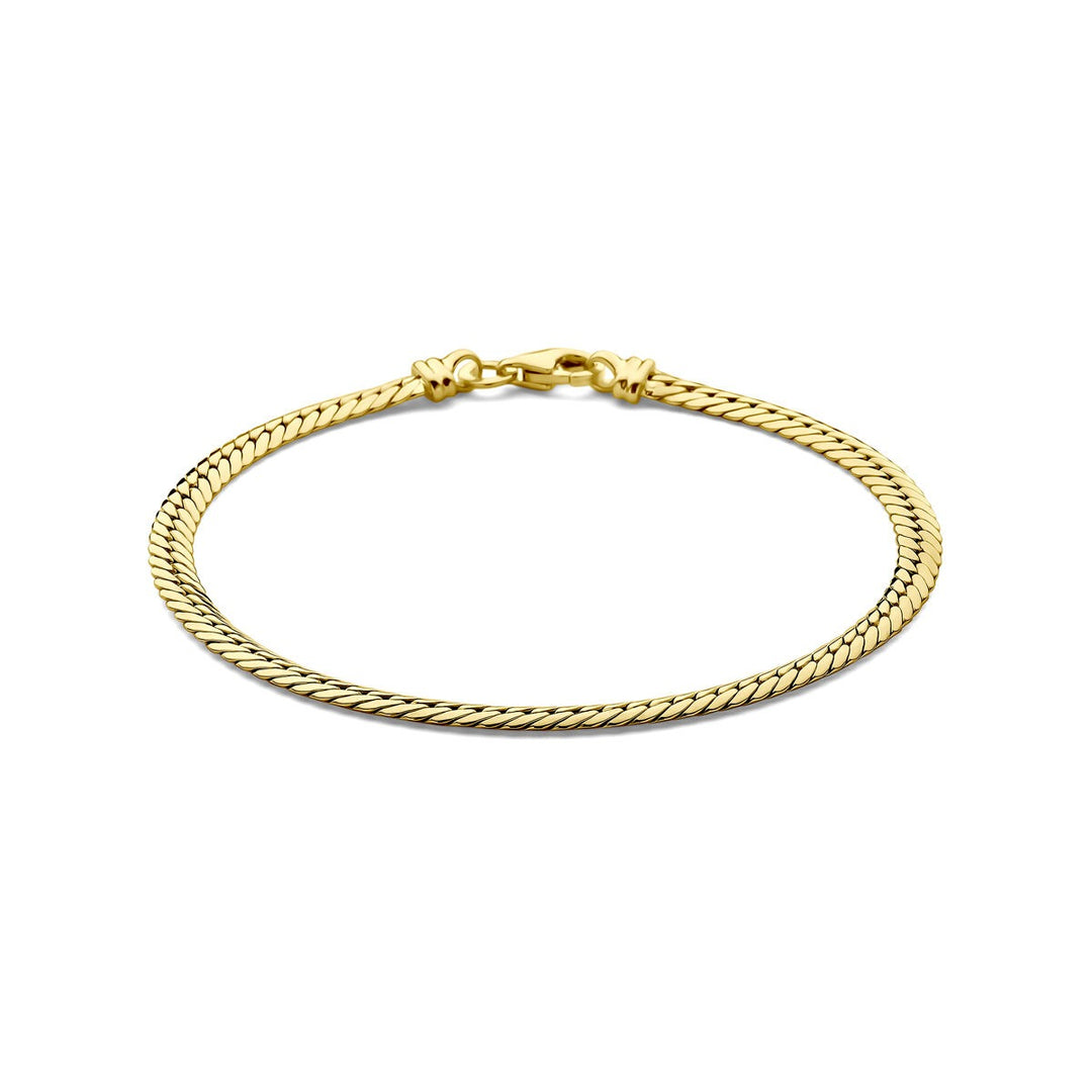 14k Geelgouden gourmette armband dames