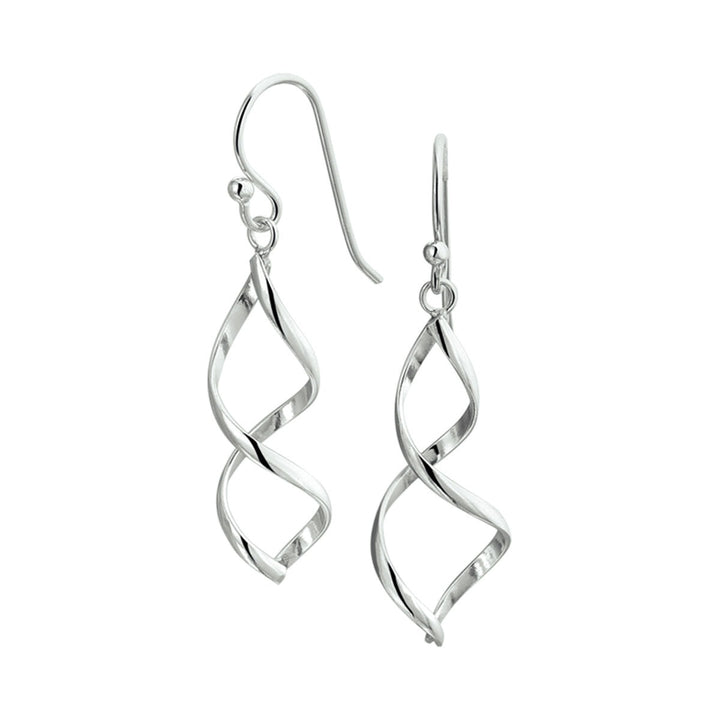 earrings French hook silver rhodium plated