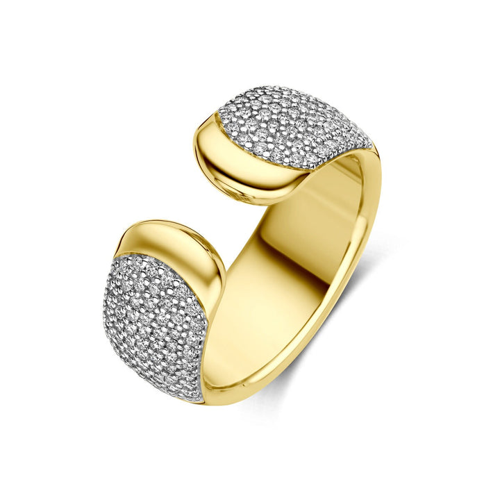 14k geelgouden ring met diamant