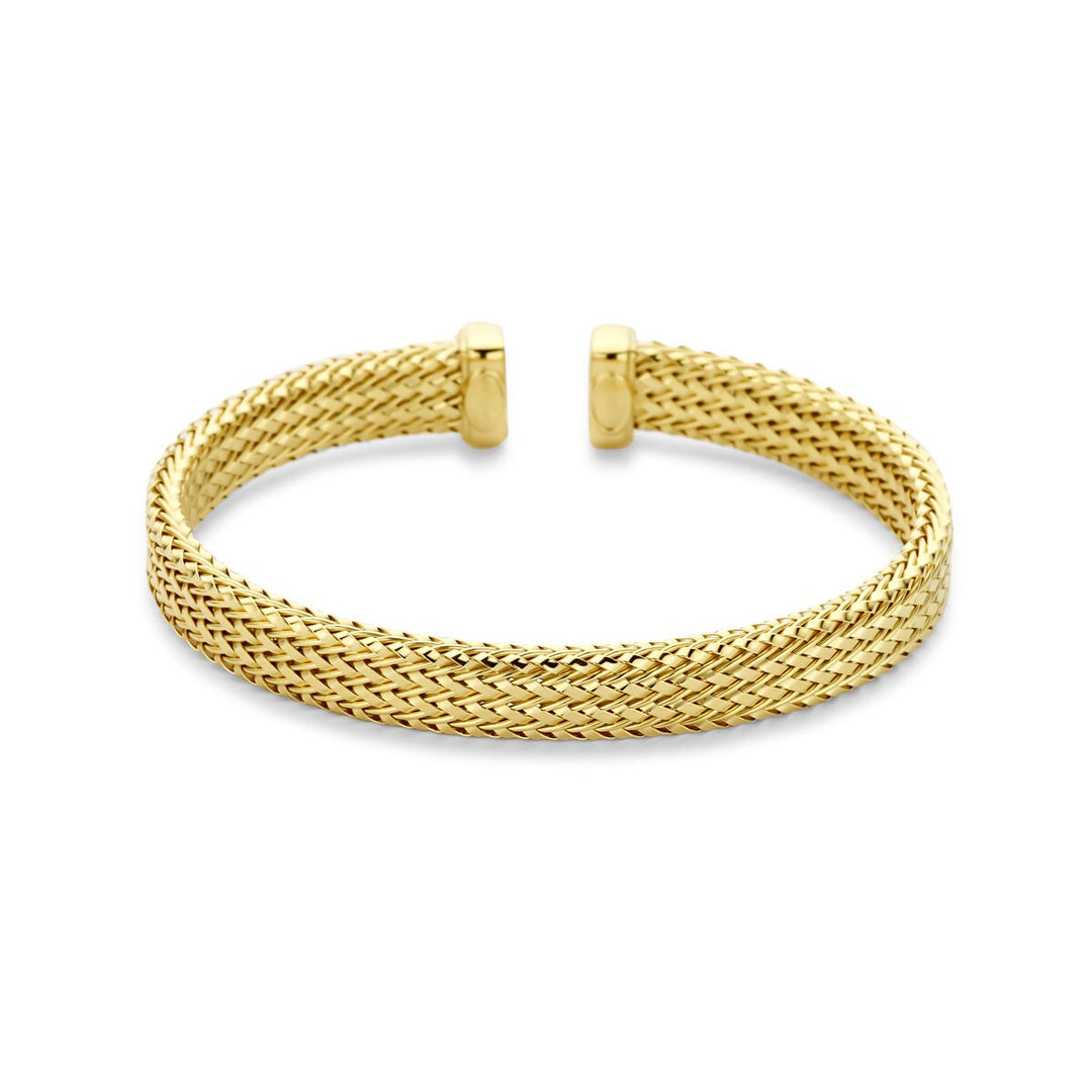 Verguld 925 zilveren klemband 59 x 8 mm