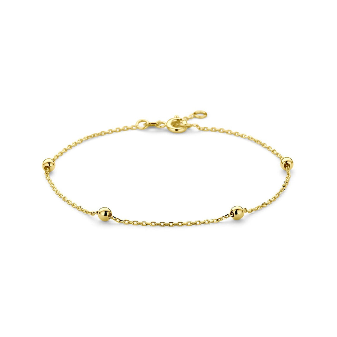 9k geelgouden dames armband met bolletjes – verfijnd en vrouwelijk design