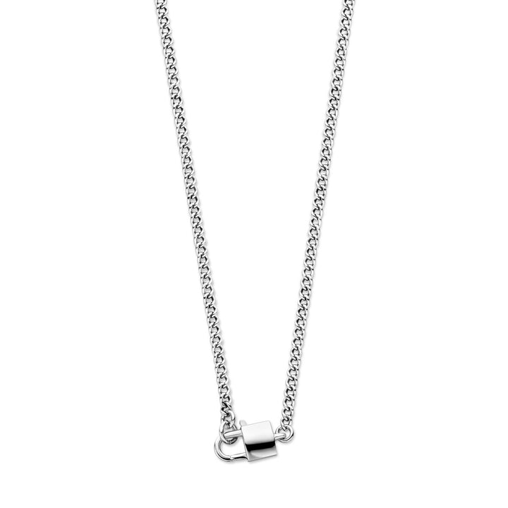 necklace clasp 3.0 mm 45 cm silver rhodium plated