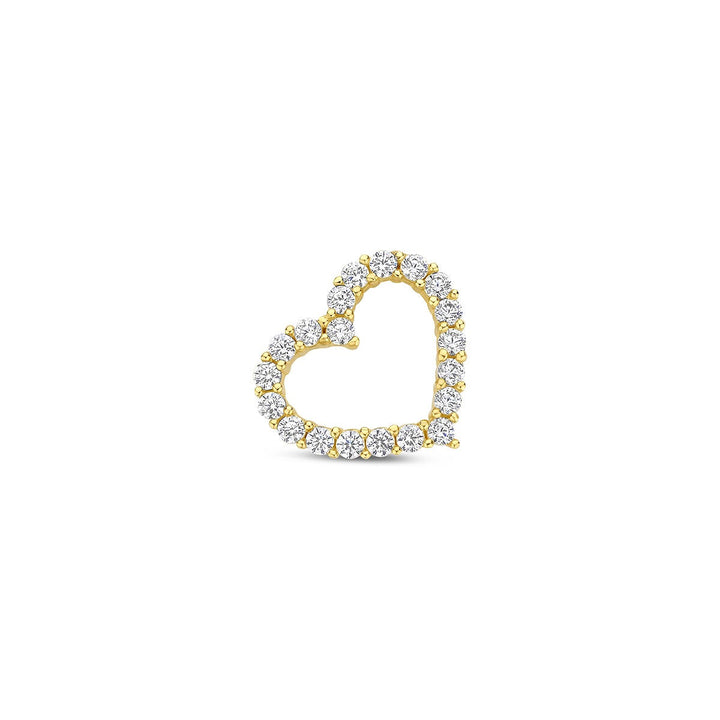Gouden hanger met hart van zirkonia – 14k