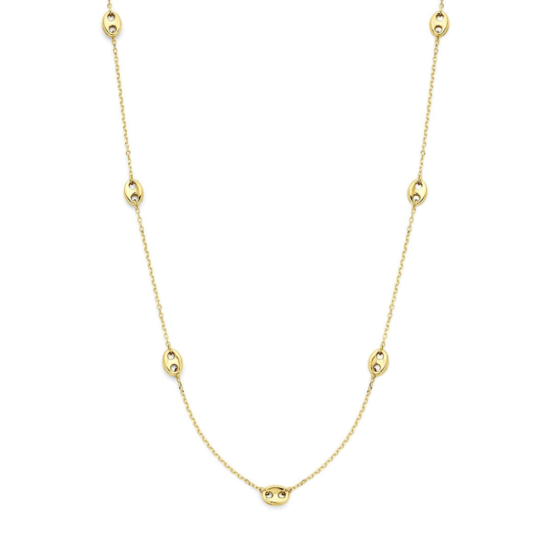 14k Geelgouden koffieboon ketting