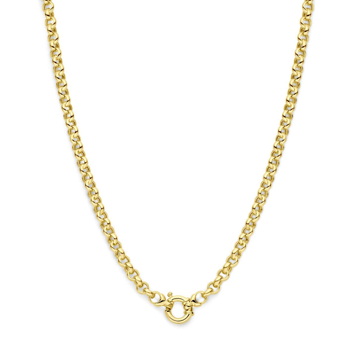 necklace jasseron 5.5 mm 45 cm with large spring clasp 14K yellow gold